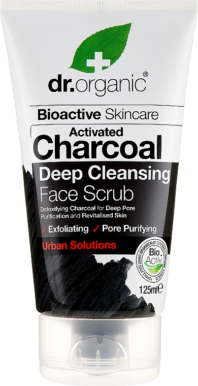 Detox-Gesichtspeeling mit Aktivkohle - Dr. Organic Activated Charcoal Face Scrub — Bild N1