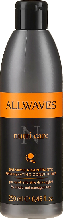 Regenerierende Haarspülung mit Leinöl für geschwächtes Haar - Allwaves Nutri Care Regenerating conditioner