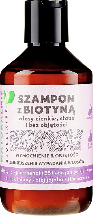 Shampoo mit Biotin für dünnes und schwaches Haar - Bioelixire — Bild N1