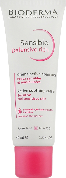 Beruhigende Gesichtscreme - Bioderma Sensibio Defensive Rich Active Soothing Cream — Bild N1