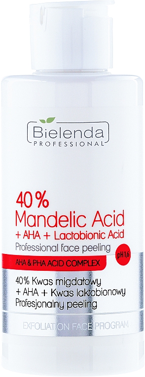 Gesichtspeeling mit 40% Mandelsäure+AHA+Lactobionsäure - Bielenda Professional Exfoliation Face Program 40% Mandelic Acid + AHA + Lactobionic Acid