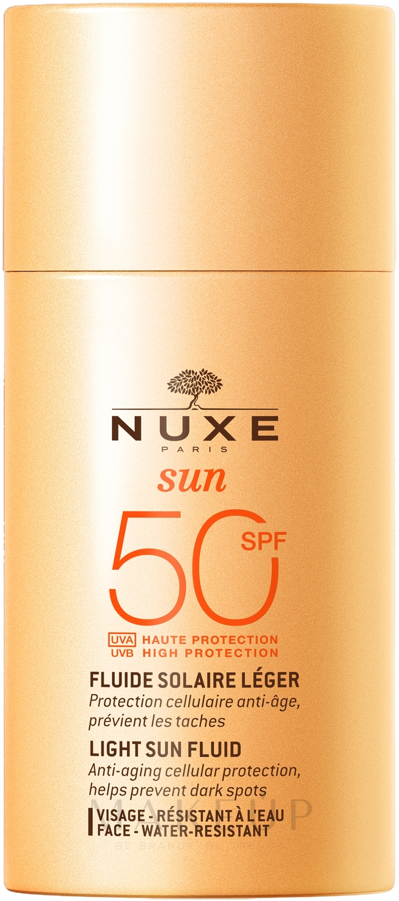 Anti-Aging Sonnenschutzfluid für das Gesicht - Nuxe Sun Light Fluid High Protection SPF50 — Bild 50 ml
