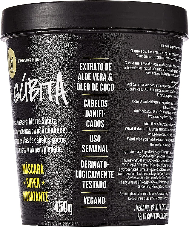 Extra feuchtigkeitsspendende Haarmaske  - Lola Cosmetics Morte Subita Super Moisturizing Mask — Bild N3