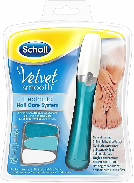 Elektronisches Nagelpflegesystem für natürlich aussehende und glänzende Nägel - Scholl Velvet Smooth Nail Care System