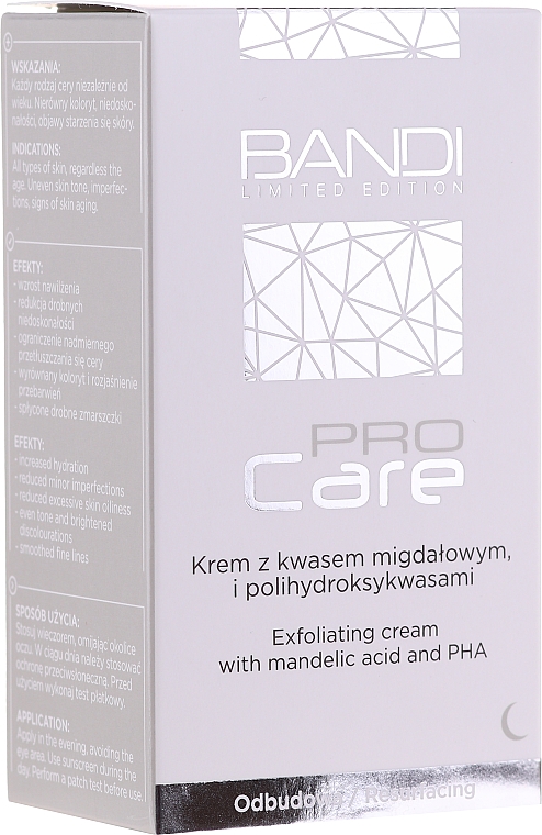 Exfolierende Gesichtscreme mit Mandel- und PHA-Säuren - Bandi Professional Pro Care Exfoliating Cream With Mandelic Acid And Polyhydroxy Acids — Bild N1