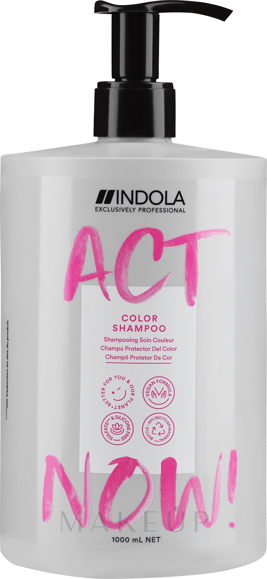 Shampoo für gefärbtes Haar - Indola Act Now! Color Shampoo — Bild 1000 ml