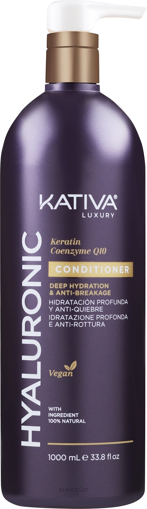Haarspülung - Kativa Hyaluronic Keratin & Coenzyme Q10 Conditioner — Bild 1000 ml