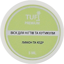 Wachs für Nägel und Nagelhaut Zitrone und Zedernholz - Tufi Profi Premium — Bild N2