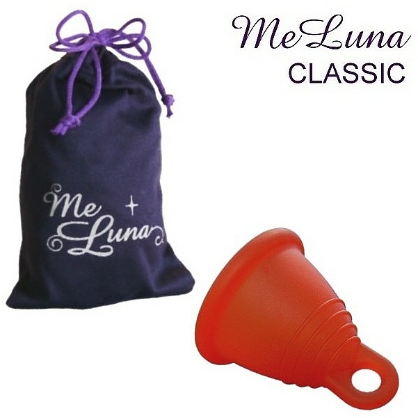 Menstruationstasse Größe L rot - MeLuna Classic Shorty Menstrual Cup Ring — Bild N1