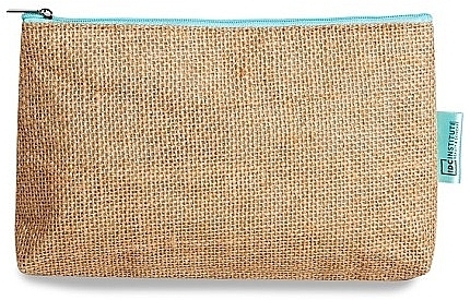 Kosmetiktasche aus Leinen, blauer Reißverschluss - IDC Institute Linen Cosmetic Bag — Bild N1