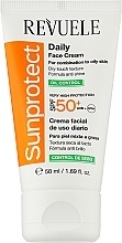 Düfte, Parfümerie und Kosmetik  Gesichtscreme mit Sonnenschutz Oil Control  - Revuele Sunprotect Oil Control Daily Face Cream For Combination To Oily Skin SPF 50+