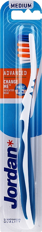 Zahnbürste mittel Advanced weiß-blau - Jordan Advanced Medium — Bild N1