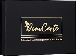 Gesichtsmassage-Set - Deni Carte (Gesichtsmassageroller 1 St. + Massageplatte 1 St.) — Bild N1