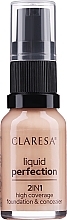 Düfte, Parfümerie und Kosmetik 2in1 Concealer und Make-up-Basis - Claresa Liquid Perfection 2in1 High Coverage Foundation&Concealer