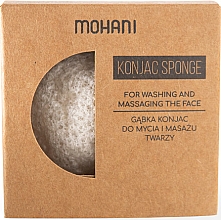 Konjac-Schwamm für das Gesicht weiß - Mohani Natural Konjac Cleansing Sponge — Bild N2