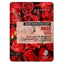 Düfte, Parfümerie und Kosmetik Tuchmaske für das Gesicht mit Rosenextrakt - Orjena Natural Moisture Mask Sheet Rose