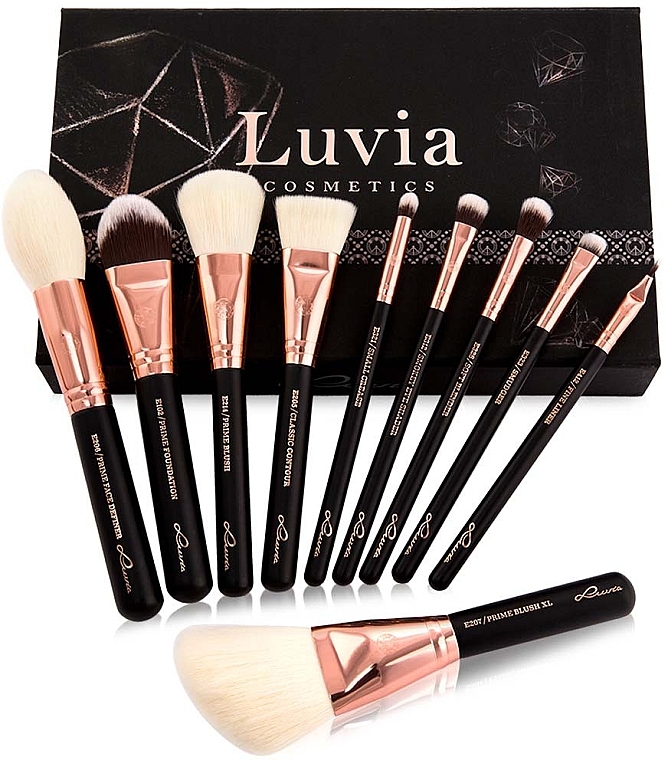 Make-up-Pinsel-Set 10-tlg. - Luvia Cosmetics Black Diamond Brush Expansion Set — Bild N1