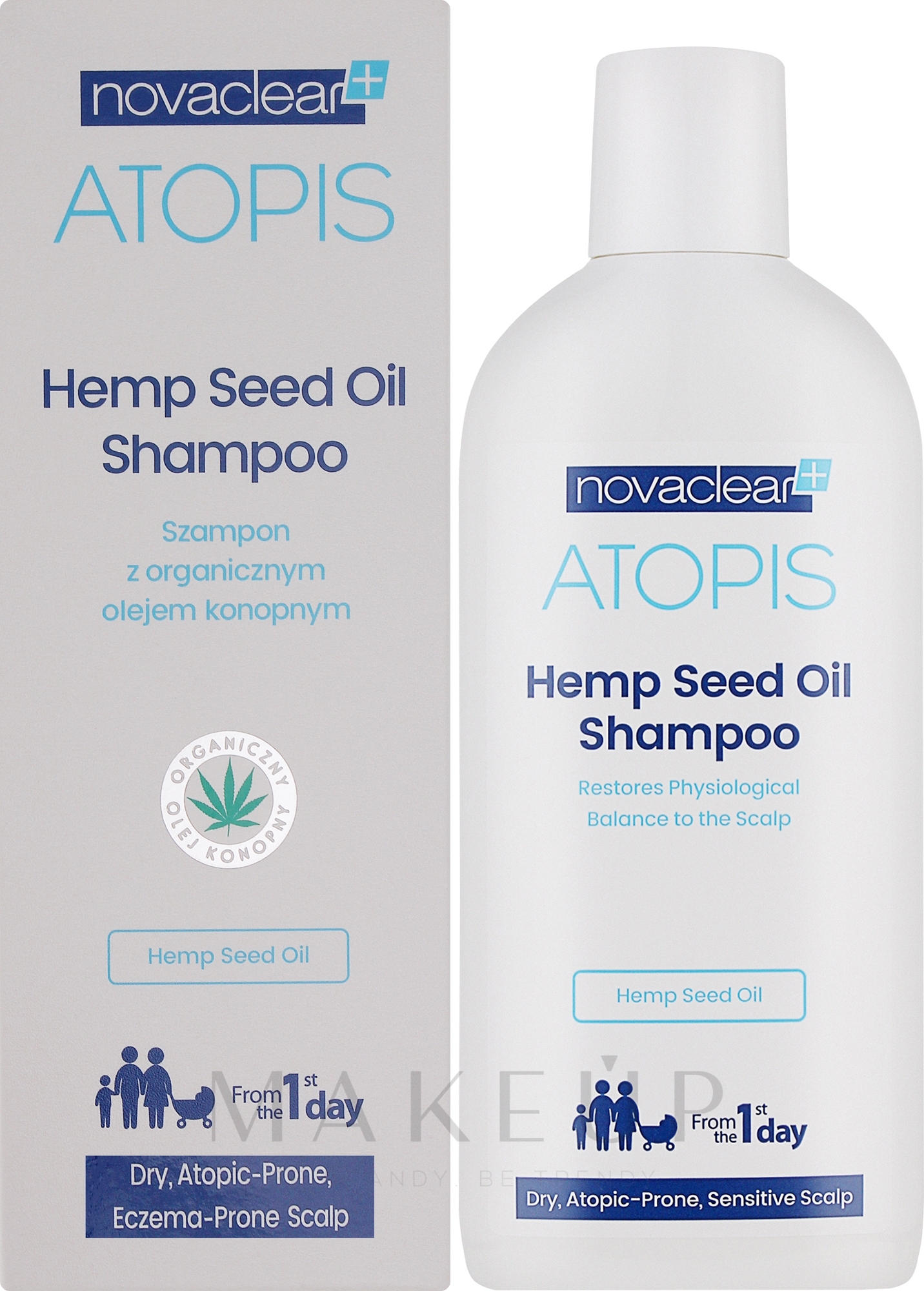 Shampoo mit Bio Hanföl - Novaclear Atopis Hemp Seed Oil Shampoo — Bild 250 ml