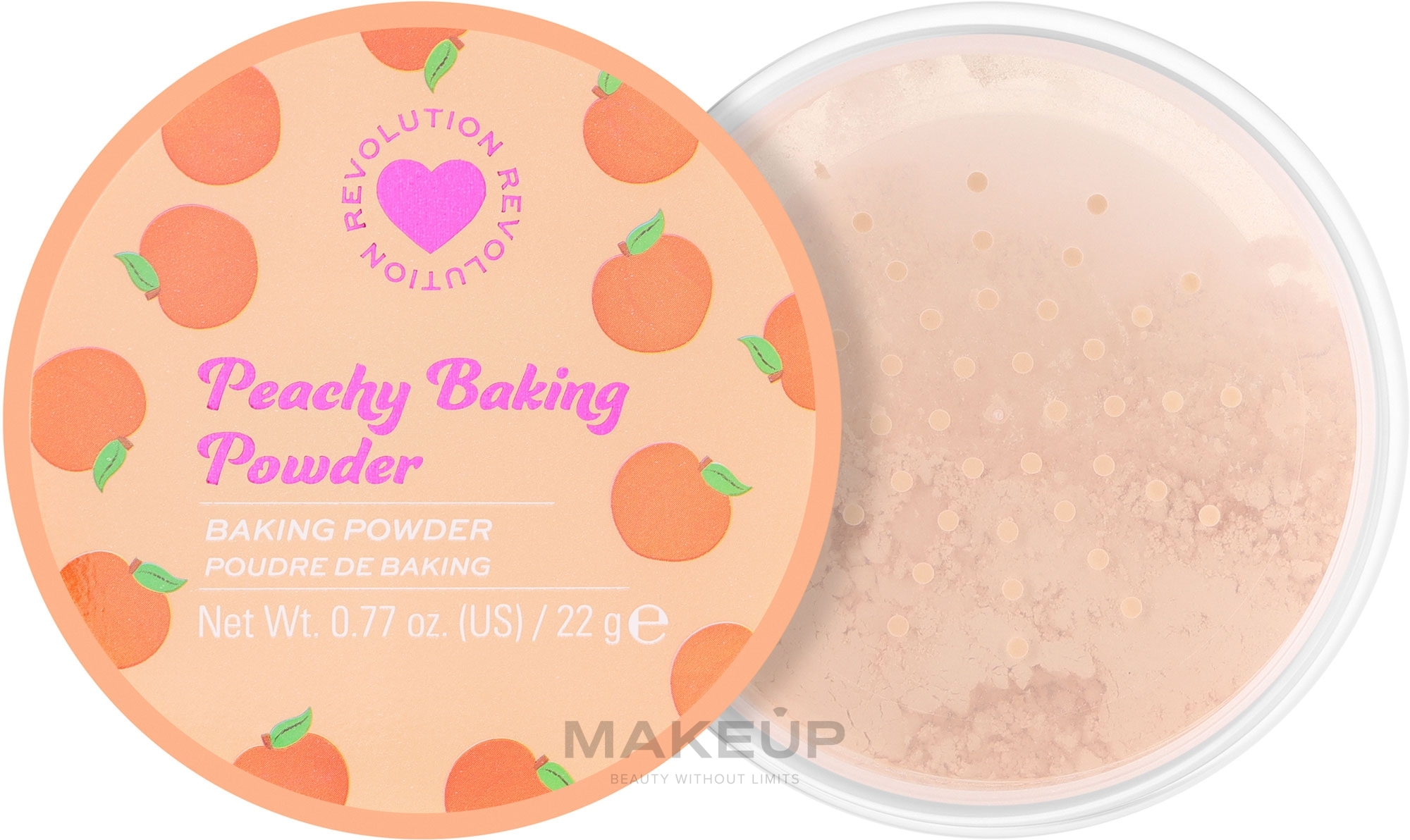 Loser Gesichtspuder Pfirsich - I Heart Revolution Loose Baking Powder Peach — Bild 22 g