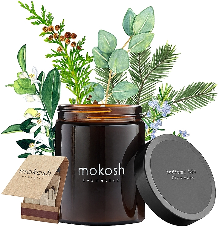 Soja-Duftkerze Fir Woods - Mokosh Cosmetics Plant Soy Candle — Bild N1