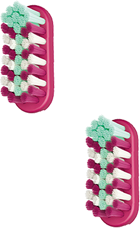 Auswechselbare Zahnbürsteneinsätze mittel 2 St. rosa - Jordan Change Replacement Heads Toothbrush — Bild N1