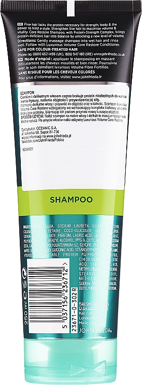 Shampoo für umfassendes Volumen - John Frieda Luxurious Volume Core Restore Protein-Infused Shampoo — Bild N2