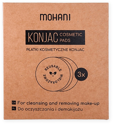 Konjac-Kosmetikpads - Mohani Natural Konjac Cosmetic Pads — Bild N1