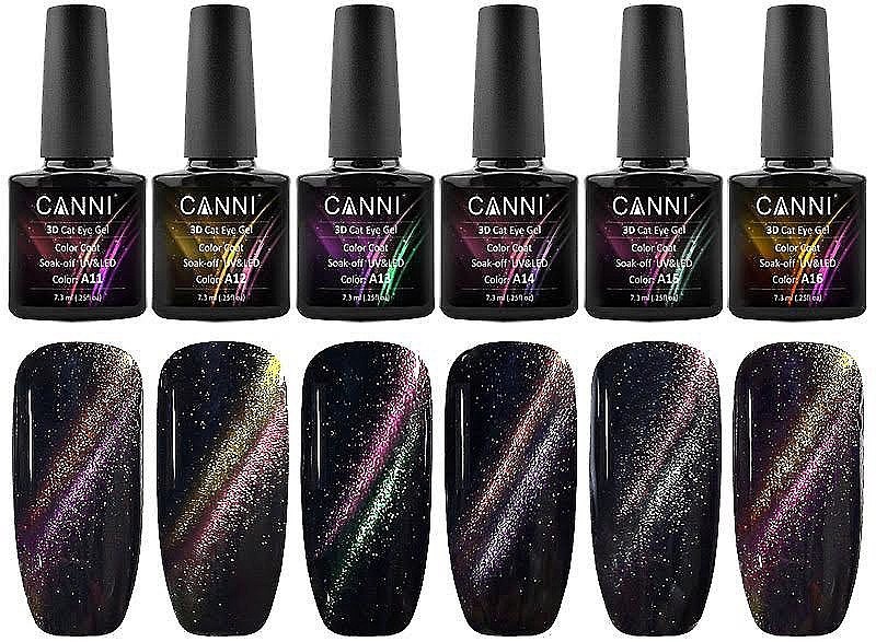 Gel-Nagellack Sternenhimmel - Canni 3D Top Coat Cat Eye — Bild N2