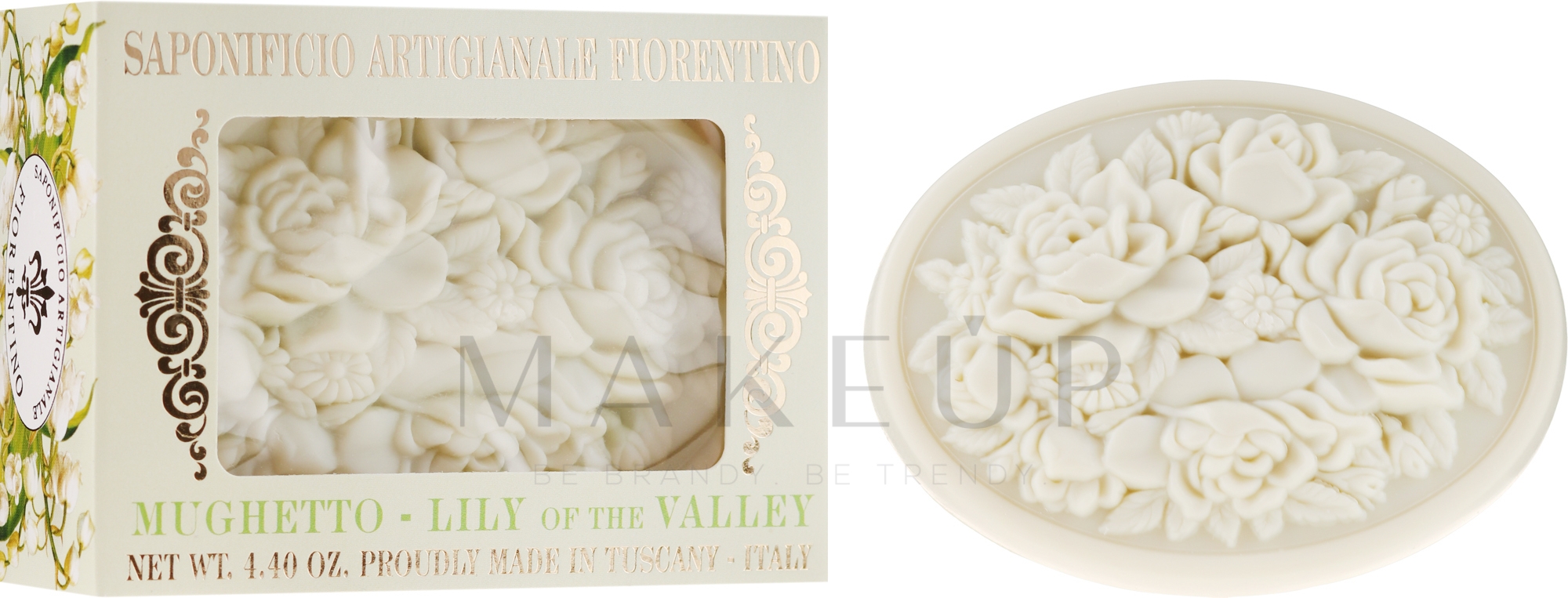 Naturseife mit Maiglöckchen-Duft - Saponificio Artigianale Fiorentino Botticelli Lily Of The Valley Soap — Bild 125 g