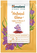 Tuchmaske für das Gesicht mit Safran und Vitamin C - Himalaya Herbals Natural Glow Saffron & Vitamin C Sheet Mask — Bild N1