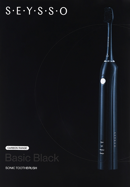 Schallzahnbürste schwarz - Seysso Carbon Sonic Toothbrush  — Bild N1