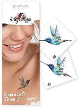 Abwaschbares Tattoo Kolibri im Flug - Arley Sign — Bild N1