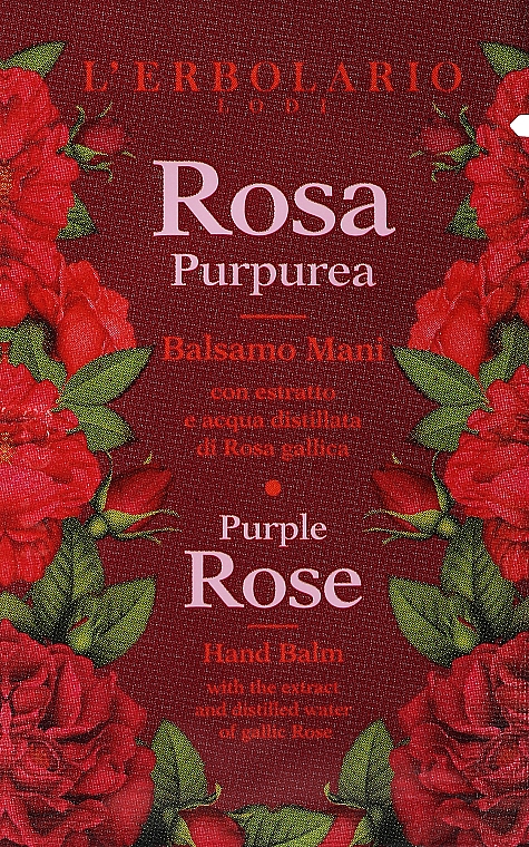 GESCHENK! Handbalsam Lila Rose - L'Erbolario urple Rose Hand Balm (Probe)  — Bild N1