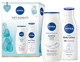 Düfte, Parfümerie und Kosmetik Set - NIVEA Soft Moments (sh/gel/250ml + b/lot/250ml)
