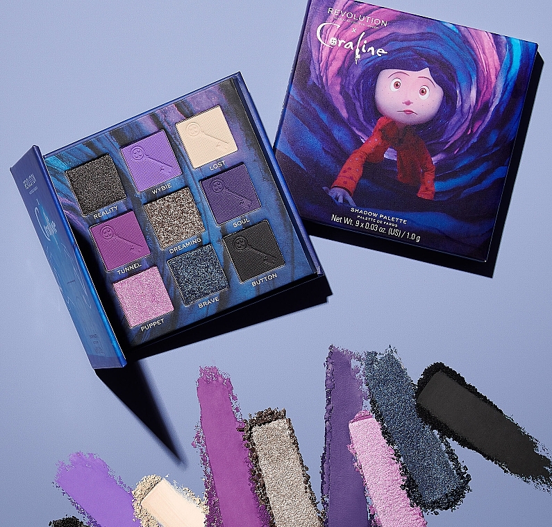 Lidschattenpalette - Makeup Revolution X Coraline The Secret Door Eyeshadow Palette  — Bild N1