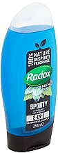 2in1 Duschgel und Shampoo mit Wasserminze und Meeresmineralien - Radox Men Feel Sporty 2in1 Shower Gel — Bild N2