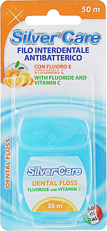 Zahnseide mit Vitamin C und Flourid 50 m - Silver Care — Bild N1
