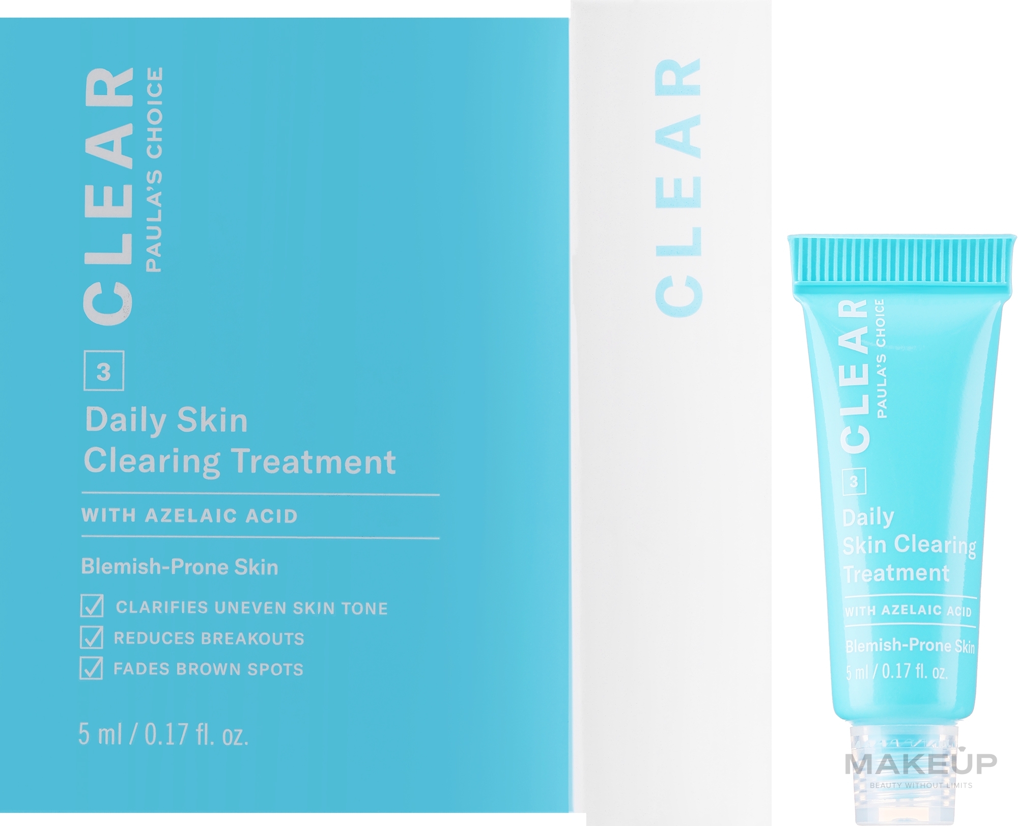 Gesichtsreinigungsmittel mit Azelainsäure - Paula's Choice Clear Daily Skin Clearing Treatment  — Bild 5 ml