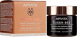 Reichhaltige Anti-Aging Gesichtscreme mit griechischem Gelée Royale in Liposomen - Apivita Queen Bee Holistic Age Defence Cream Rich Texture — Bild N1