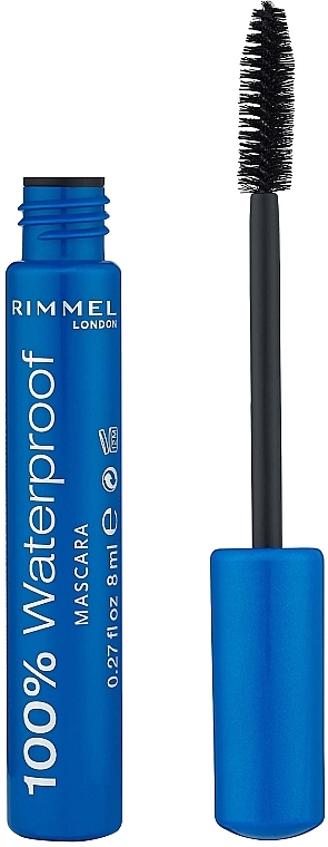 Wasserfeste Wimperntusche - Rimmel 100% Waterproof Mascara — Bild N2