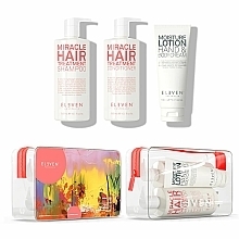 Zestaw - Eleven Australia Miracle Holiday Trio (shm/300ml + cond/300ml + b/lot/100ml + bag) — Bild N1