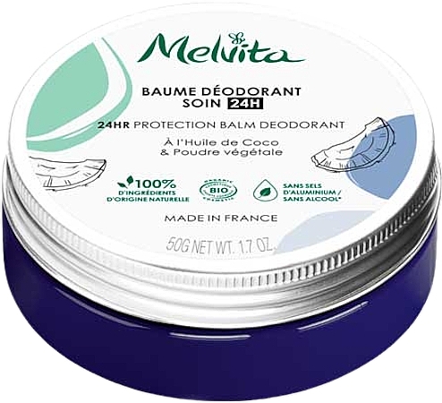 Deobalsam für den Körper - Melvita 24HR Protection Balm Deodorant — Bild N1