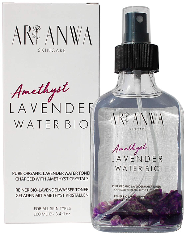 Gesichtswasser mit Amethystkristallen - ARI ANWA Skincare Amethyst Lavender Water Spray — Bild N1