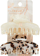 Düfte, Parfümerie und Kosmetik Haarspangen-Set - Revolution Haircare Acetate Claw Clip Tortoiseshell/ Ivory