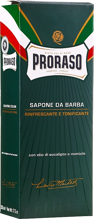 Rasiercreme mit Menthol und Eu­ka­lyp­tus - Proraso Green Shaving Cream — Foto N3