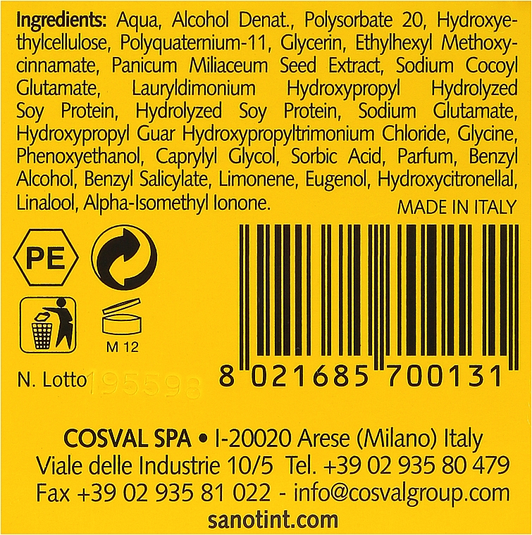 Revitalisierendes Öl für alle Haartypen mit Goldhirse - Sanotint Oil Non Oil — Bild N3