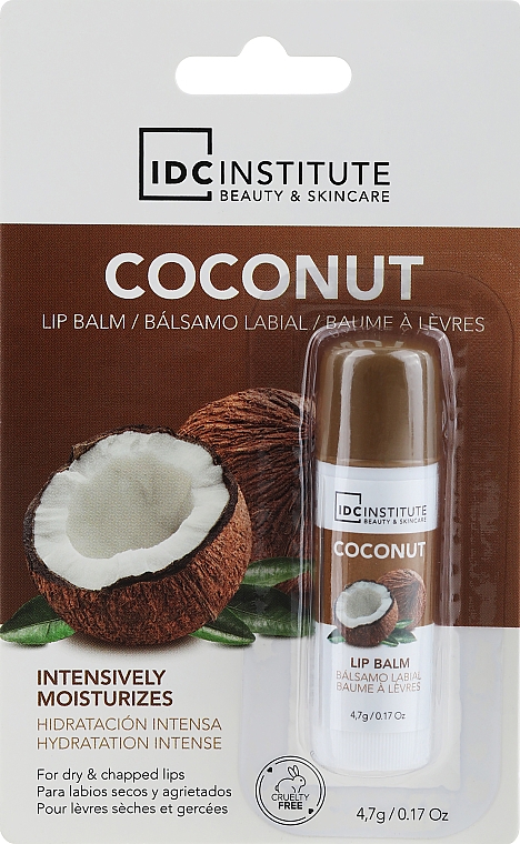 Intensiv feuchtigkeitsspendender Lippenbalsam mit Kokosnussgeschmack - IDC Institute Lip Balm Coconut — Bild N1