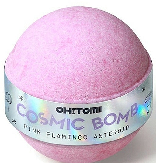 Badebombe Traubenkernöl & Zitrusfrüchte - Oh!Tomi Cosmic Bomb Pink Flamingo Asteroid — Bild N1