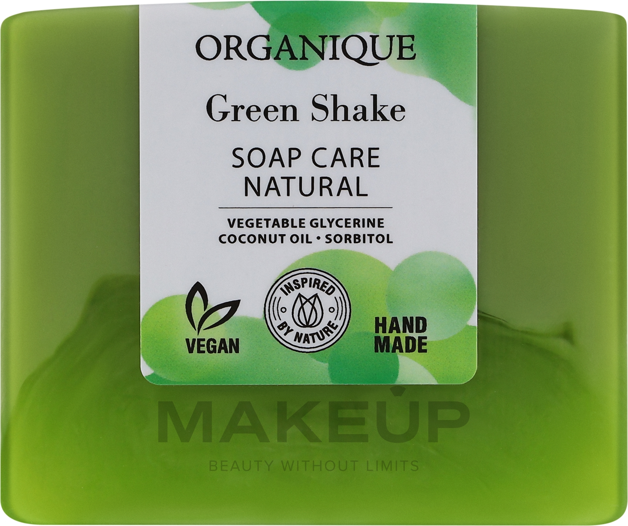 Natürliche pflegende Seife - Organique Soap Care Natural Green Shake — Bild 100 g