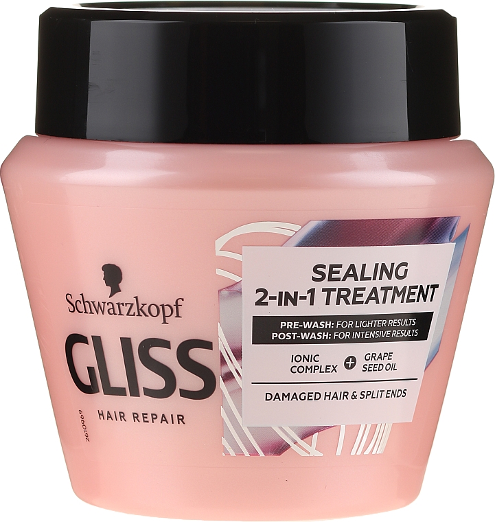 2in1 Haarmaske mit Traubenkernöl für geschädigtes und zu Spliss neigendes Haar - Gliss Hair Repair Sealing 2-in-1 Treatment — Bild N1